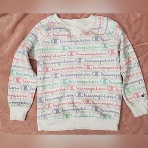 Champion Pastel All Over Script Sweatshirt